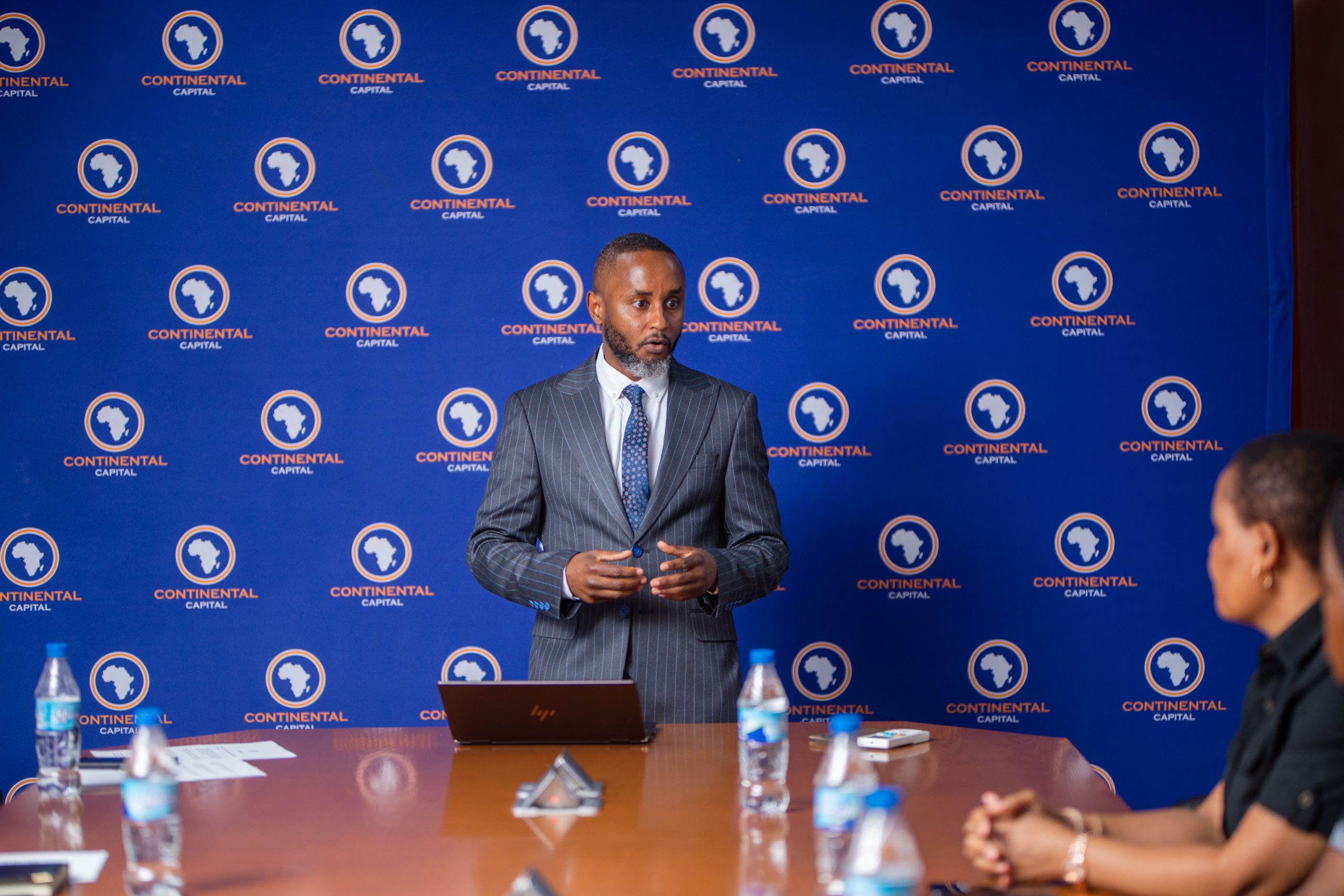 Mirriam Nsomba and Kenneth Mmadi at Women in Engineering sponsorship announcement